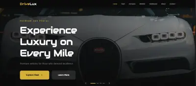 DriveLux – Car Rental Web Application (React Frontend)