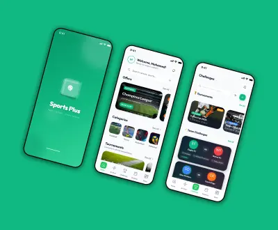 Professional UI/UX Design for Sports Plus App