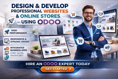 تصميم وتطوير مواقع إلكترونية ومتاجر احترافية باستخدام Odoo