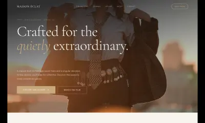 Landing page لمنتجات نسائية فخمة