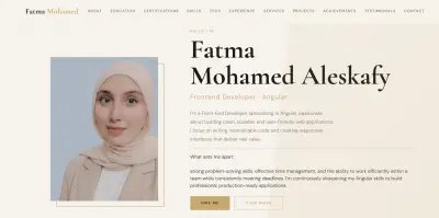 موقع Portfolio شخصي
