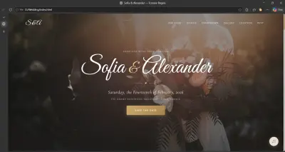 موقع دعوة زفاف (Wedding Invitation Website)