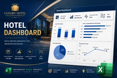 Hotel Booking Analysis Dashboard | Microsoft Excel
