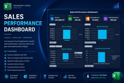 Sales Performance Dashboard | Microsoft Excel