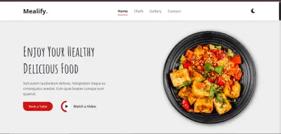موقع Landing Page لمطعم — Mealify