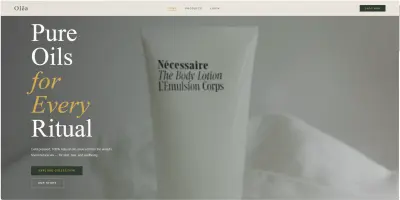 موقع متجر زيوت طبيعية فاخر - Olēa Natural Oils