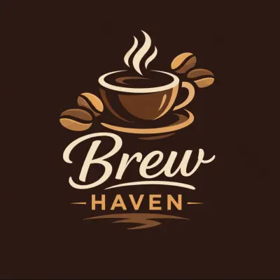 الهوية البصرية لعلامة "Brew Haven" للقهوة المختصة