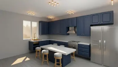 تصميم داخلي لمطبخ مودرن (Architectural Modeling) باستخدام Blender