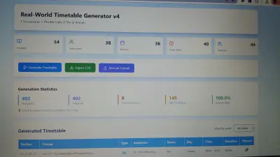 Automated Timetable Generation as a Constraint Satisfaction Problem (CSP)