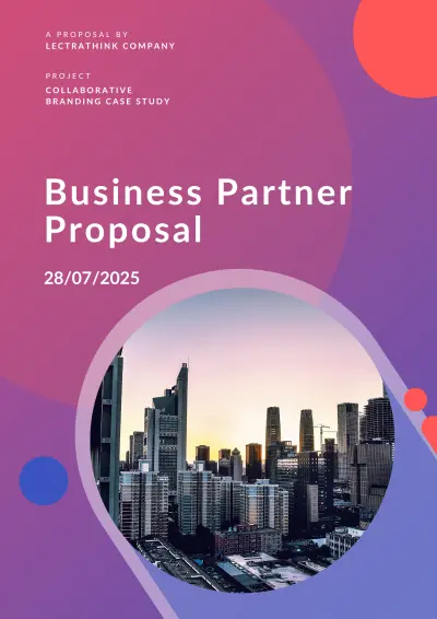 تصميم عرض شراكة احترافي (Business Proposal) وهوية بصرية جذابة