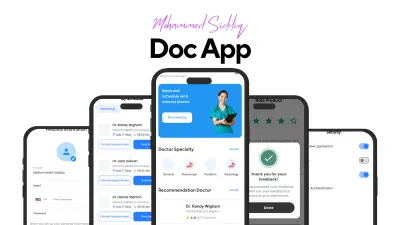 صورة العمل تصميم وبرمجة تطبيق طبي لحجز المواعيد واستشارات الأطباء بإستخدام Flutter