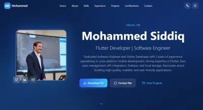 صورة العمل تصميم وتطوير موقع معرض أعمال احترافي (Portfolio) مع لوحة تحكم ديناميكية متكاملة