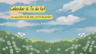 تصميم calendar & to do list