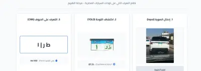 صورة العمل نظام التعرف على لوحات السيارات باستخدام YOLO و CNN