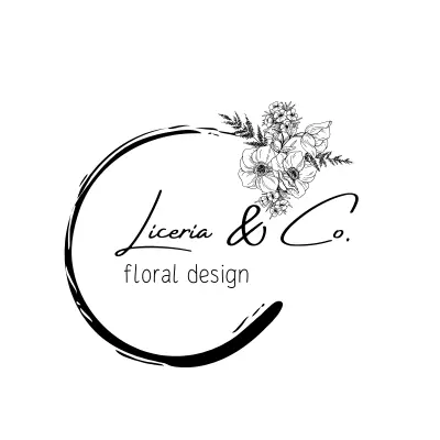 شعار Liceria & Co – لمسة زهور كلاسيكية بتصميم يدوي راقي