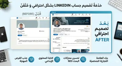 تصميم وتحسين حساب LinkedIn احترافي (بناء العلامة التجارية الشخصية)