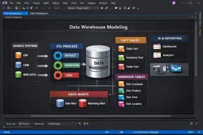 عمل داتا وير هاوس موديلينج باستخدام visual studio