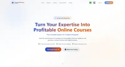 صفحة هبوط لمنصة تعليمية