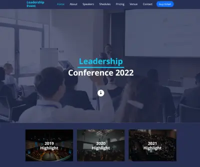 Leadership Event Landing Page