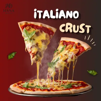 تصميم بوست إعلاني احترافي لمطعم بيتزا إيطالي (Italiano Crust)