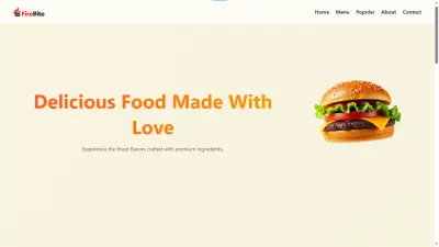 موقع مطعم بستخدام (HTML, CSS)