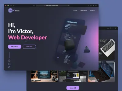 تصميم موقع بورتفوليو شخصي احترافي (Portfolio Website)