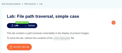Path Traversal Simple Case