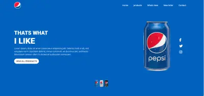 تصميم موقع دعائي احترافي لعلامة تجارية عالمية (Pepsi Landing Page)