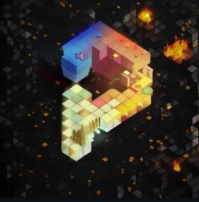 تصميم شعار إبداعي (3D Isometric) لمحبي الألعاب ومنشئي المحتوى.