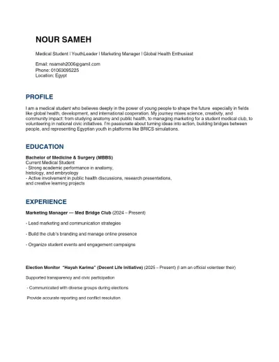 تصميم السيرة ذاتية احترافية (Professional CV Design)