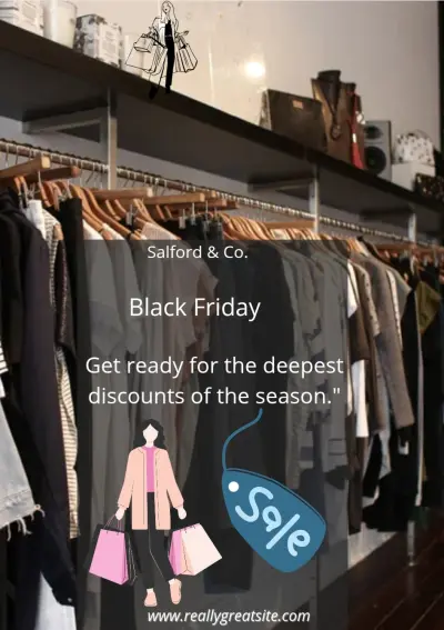 تخطيط وتصميم حملة إعلانية لمتجر ملابس (Black Friday