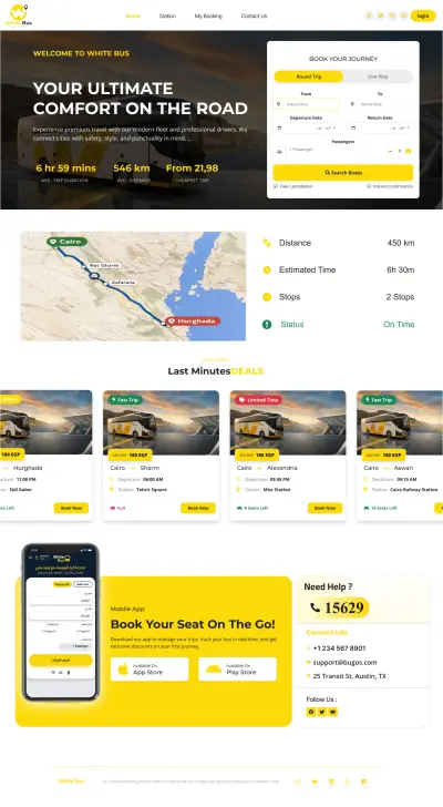 white bus uiux designer