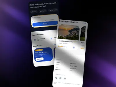 تصميم تطبيق "نزيل"لحجز الفنادق والمنتجعات - تجربة حجز عصرية وسلسة.