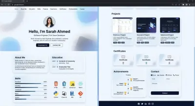 تصميم وتطوير Portfolio Website احترافي