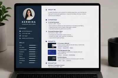 صورة العمل ATS-Friendly Frontend Developer CV Designer