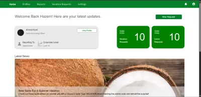 نظام ويب متكامل وحديث لإدارة الموظفين والإجازات في الشركات.