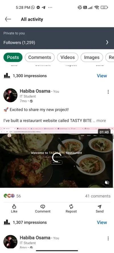 Tasty bite Restaurant Website