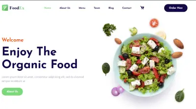 صفحة هبوط متجاوبة (Responsive Landing Page) لمطعم