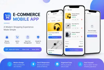تطبيق متجر إلكتروني (E-commerce App) باستخدام Flutter