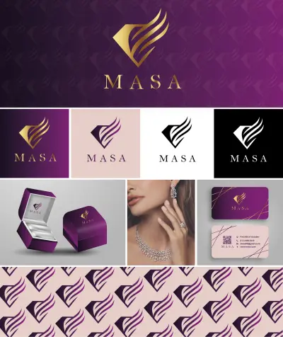 تصميم هوية بصرية كاملة Full Branding لبراند مجوهرات