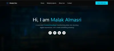 Malak Portfolio | موقع شخصي لعرض الأعمال