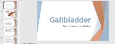عروض تقديمية عن gallbladder nutrition