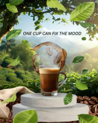 تصميم إعلان قهوة