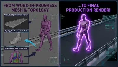تحريك شخصية ثلاثية الأبعاد Walk Cycle