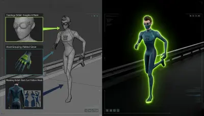 تحريك ديناميكي لشخصية ثلاثية الأبعاد (Run Cycle)