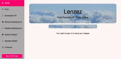صورة العمل Lenzez -- An AI Photo Editor
