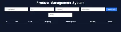 Advanced Product Management System (CRUD Application)