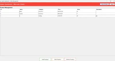تنفيذ تطبيق نظام إدارة المنتجات باستخدام تقنياتProduct Management System (Java & SQL Server)