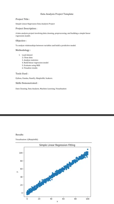 تحليل وتوقع القيم باستخدام الانحدار الخطي البسيط (Simple Linear Regression)