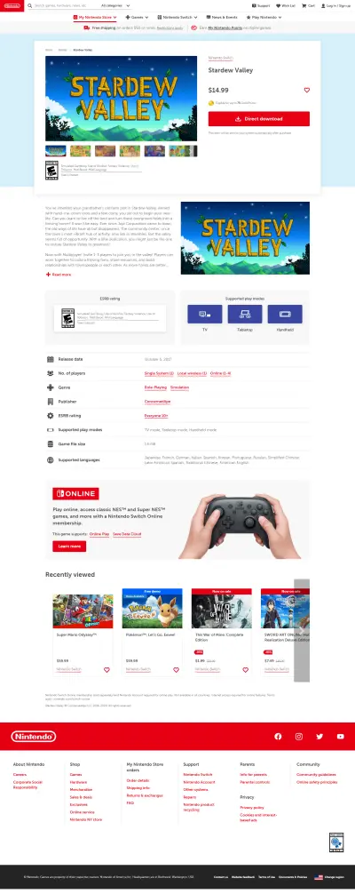 Nintendo HTML Project